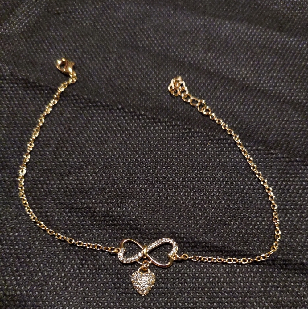 Infinite Heart Design Ankle Bracelet